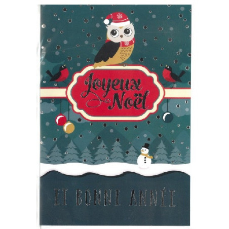 CARTE VOEUX JOYEUX NOEL / BONNE ANNEE FRANCAIS
