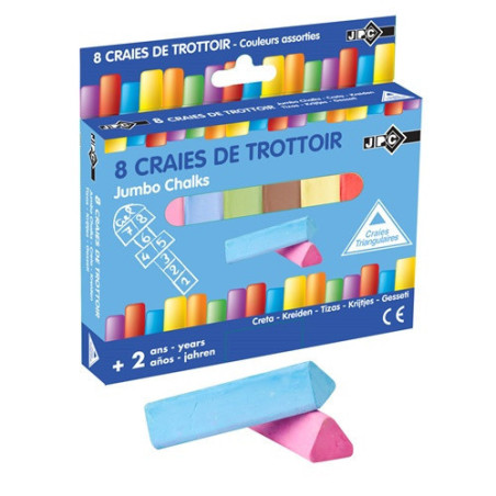 CRAIE TROTTOIR TRIANGULAIRE WONDAY ASS. 8PCS