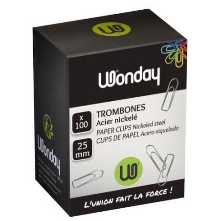 ATTACHE-LETTRES 25MM 100PCS WONDAY
