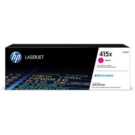 CARTOUCHE IMP. HP 415X LJ M454/M479 MAGENTA 7500P.