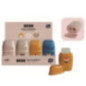 TAILLE-CRAYONS RHEITA BEBE FRIENDS DOUBLE AVEC POT +GOMME ASS.