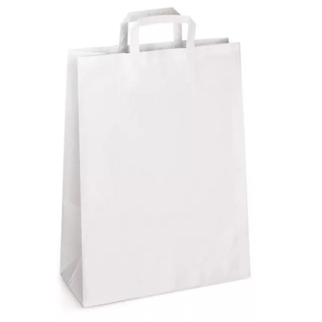 SACHET 32X40X12CM KRAFT BLANC
