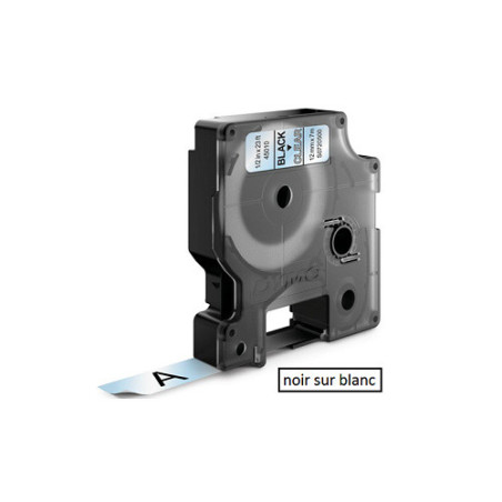 DYMO RUBAN D1 RESISTANT 19MMX3,5M NYLON NOIR/BLANC
