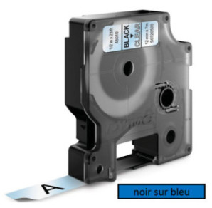 DYMO RUBAN D1 12MMX7M NOIR/BLEU (45016)