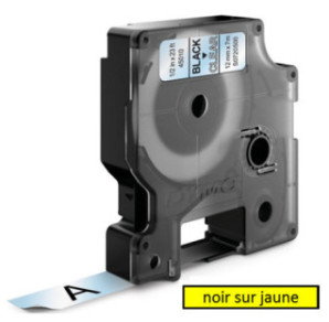 DYMO RUBAN D1 12MMX7M NOIR/JAUNE (45018)