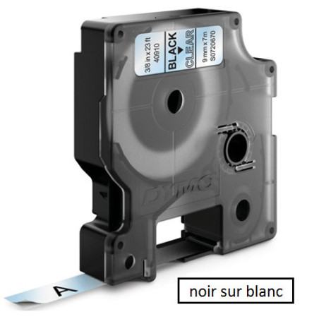 DYMO RUBAN D1 9MMX7M NOIR/BLANC (40913)