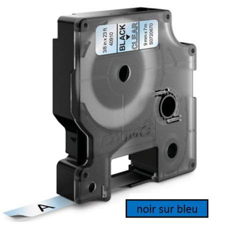 DYMO RUBAN D1 9MMX7M NOIR/BLEU (40916)