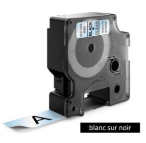 DYMO RUBAN D1 19MMX7M BLANC/NOIR (45811)