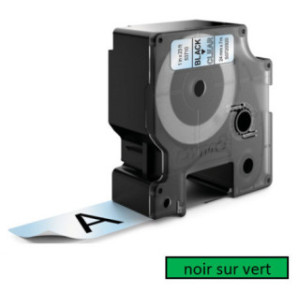 DYMO RUBAN D1 24MMX7M NOIR/VERT (53719)