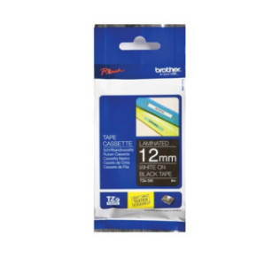 RUBAN BROTHER PT TZ 12MM BLANC/NOIR
