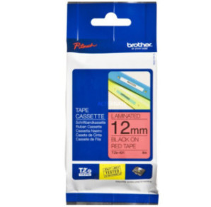 RUBAN BROTHER PT TZ 12MM NOIR/ROUGE