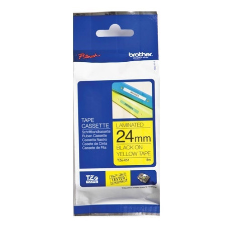 RUBAN BROTHER PT TZ 24MM NOIR/JAUNE